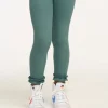 New Bottom Ruffle Dark Forest Green Legging Kids Girls