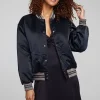 Sale Boulevard Shadow Black Bomber Women Outerwear | Loungewear