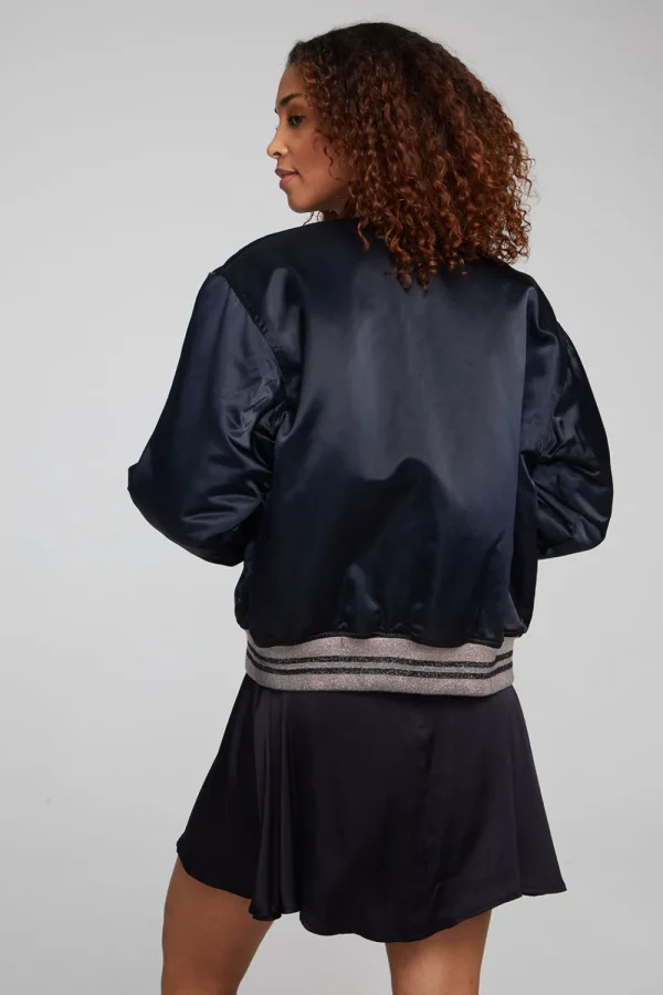 Sale Boulevard Shadow Black Bomber Women Outerwear | Loungewear