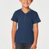 Cheap Boys Bella Jersey Short Sleeve Henley With Cocount Buttons Kids/BOY Boys