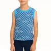 Fashion Boy's Checkered Shark Recycled Vintage Jersey Tank Kids/BOY Boys