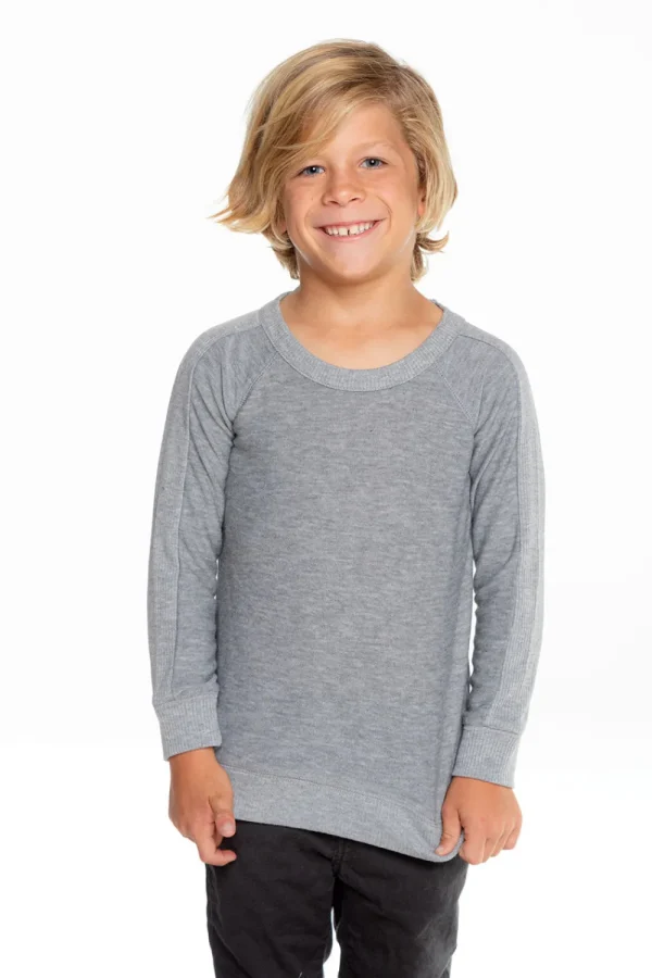 Store Boys Cozy Knit Long Sleeve Rib Panel Raglan Pullover Kids/BOY Boys