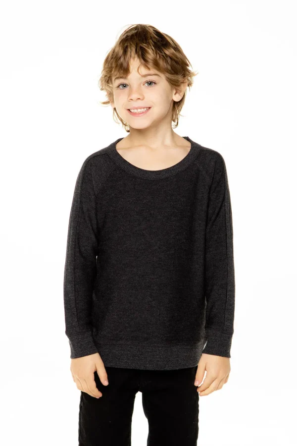 Sale Boys Cozy Knit Long Sleeve Rib Panel Raglan Pullover Kids/BOY Boys