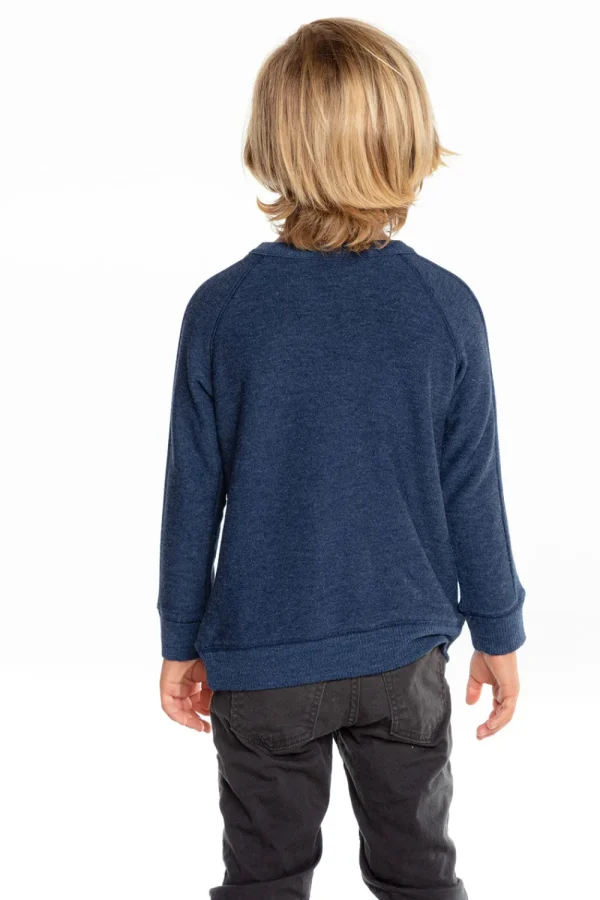Hot Boys Cozy Knit Long Sleeve Rib Panel Raglan Pullover Kids/BOY Boys