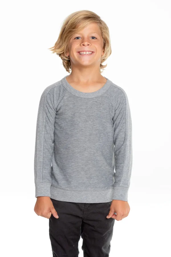 Store Boys Cozy Knit Long Sleeve Rib Panel Raglan Pullover Kids/BOY Boys