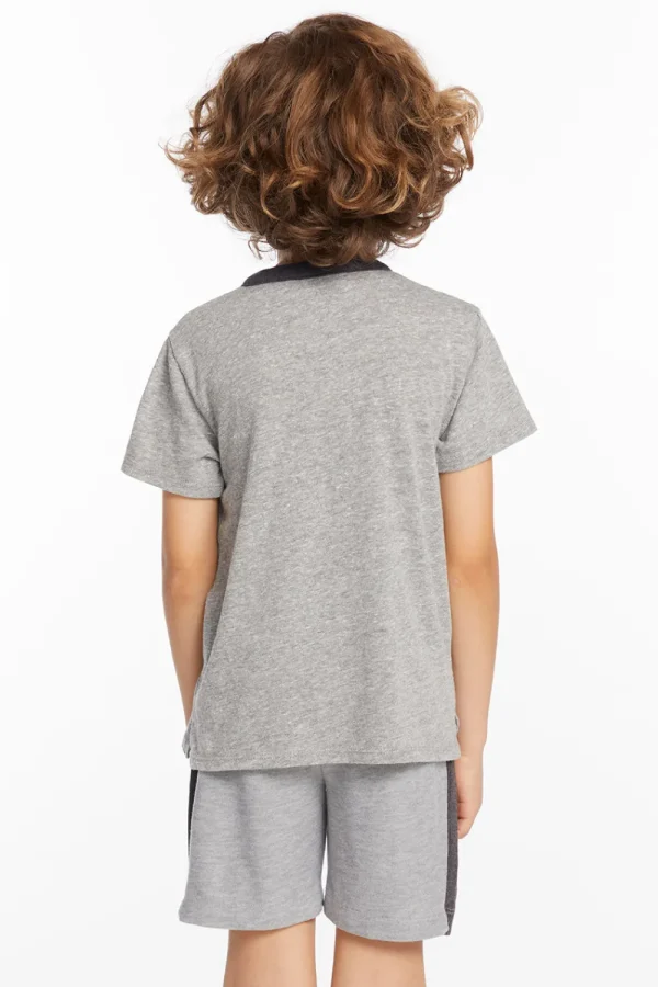 Online Boys Heather Grey Short Sleeve Henley Kids/BOY Boys