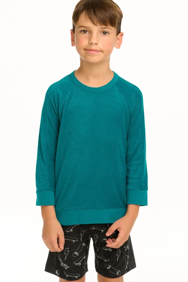 New Boy's Lake Green Raglan Pullover Kids/BOY Boys