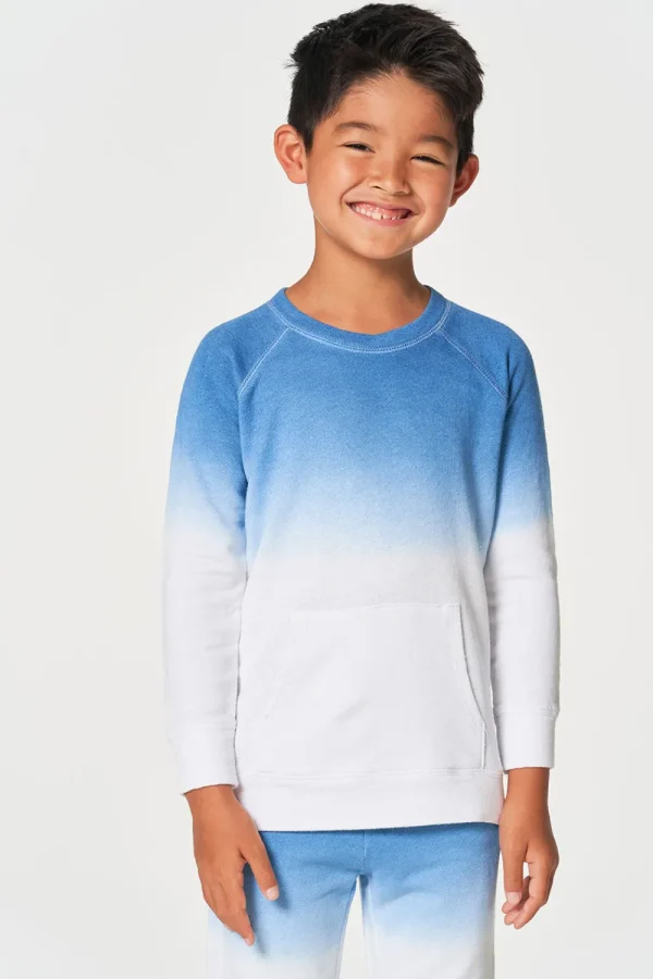 Fashion Boys Linen French Terry Long Sleeve Kanga Pocket Pullover Kids/BOY Boys