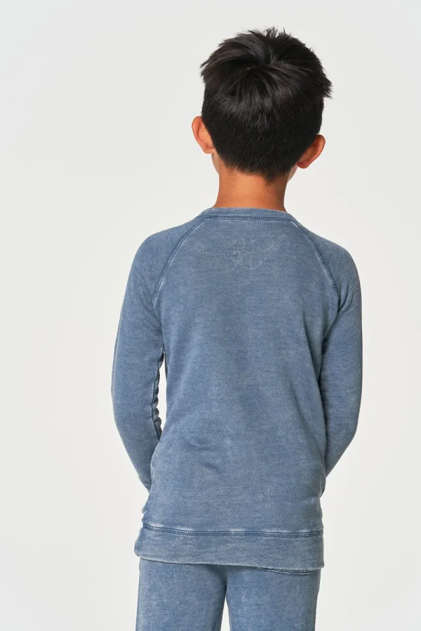 Outlet Boys Linen French Terry Long Sleeve Kanga Pocket Pullover Kids/BOY Boys