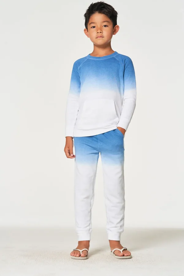 Fashion Boys Linen French Terry Long Sleeve Kanga Pocket Pullover Kids/BOY Boys
