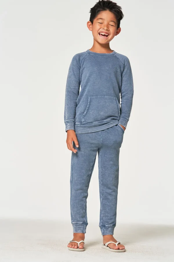 Outlet Boys Linen French Terry Long Sleeve Kanga Pocket Pullover Kids/BOY Boys