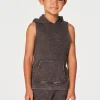 New Boys Linen French Terry Sleeveless Muscle Pullover Hoodie Kids/BOY Boys