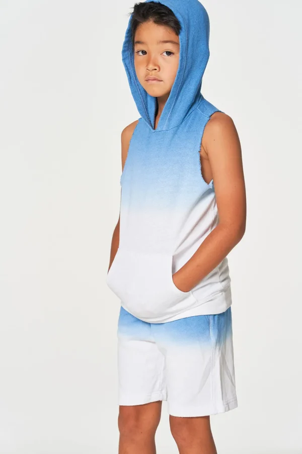 Store Boys Linen French Terry Sleeveless Muscle Pullover Hoodie Kids/BOY Boys