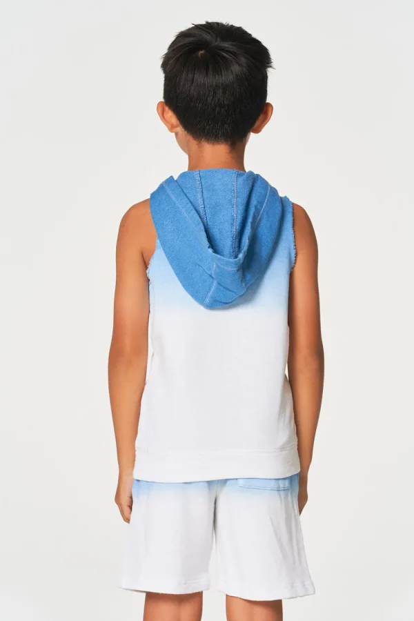 Store Boys Linen French Terry Sleeveless Muscle Pullover Hoodie Kids/BOY Boys