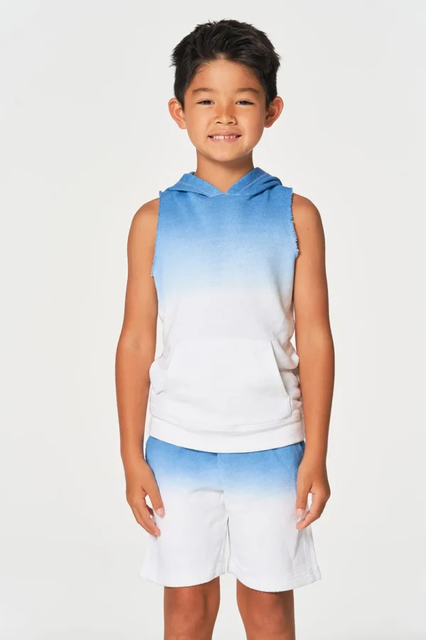 Store Boys Linen French Terry Sleeveless Muscle Pullover Hoodie Kids/BOY Boys