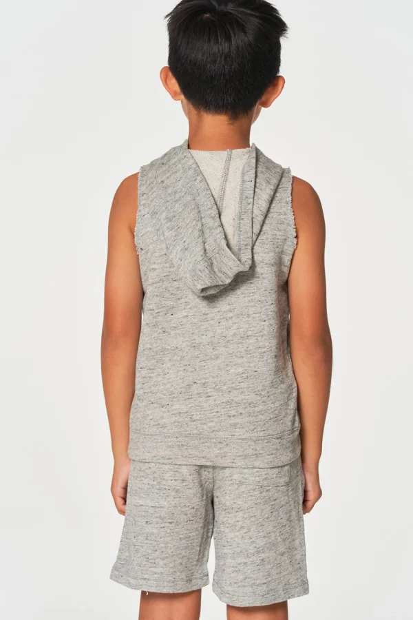 Outlet Boys Linen French Terry Sleeveless Muscle Pullover Hoodie Kids/BOY Boys