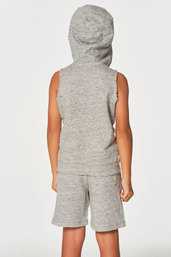 Outlet Boys Linen French Terry Sleeveless Muscle Pullover Hoodie Kids/BOY Boys