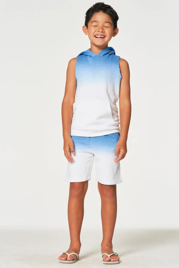 Store Boys Linen French Terry Sleeveless Muscle Pullover Hoodie Kids/BOY Boys