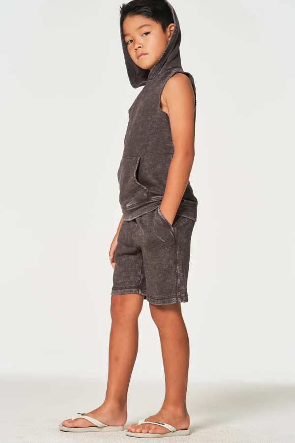 New Boys Linen French Terry Sleeveless Muscle Pullover Hoodie Kids/BOY Boys