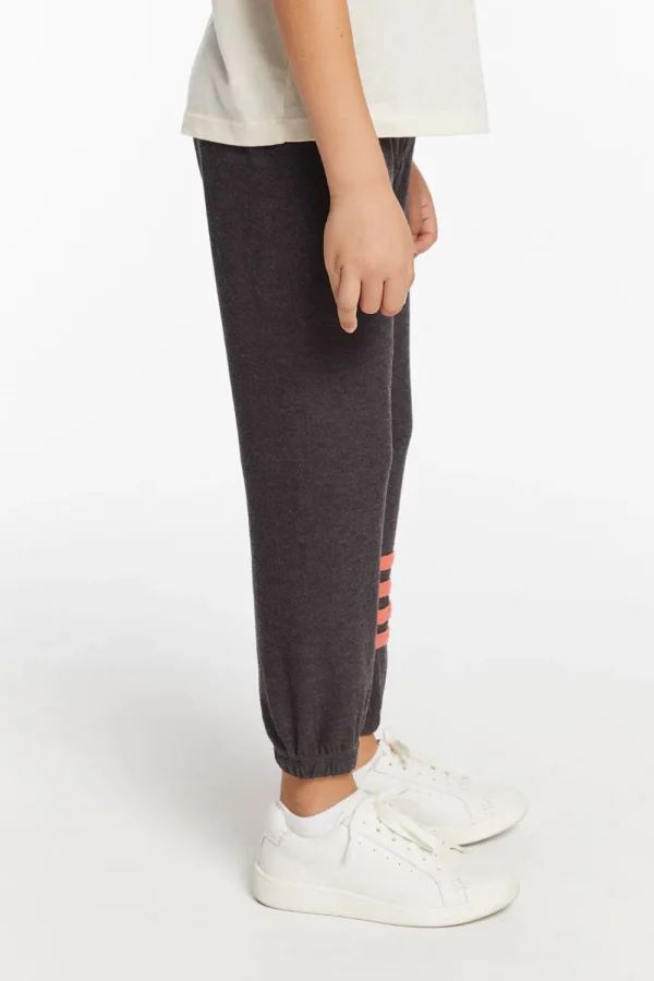 New Boys Vintage Black No Side Seam Jogger With Strapping Kids/BOY Boys