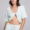 Outlet Bria Aqua Glass Tee Women Loungewear | Tops