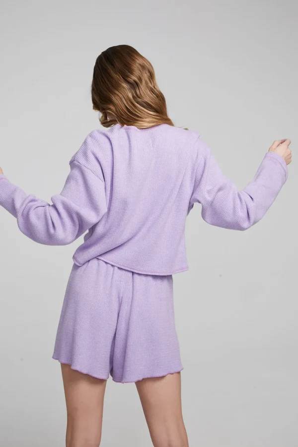 Outlet Briaa Digital Lavender Long Sleeve Tee Women Loungewear | Tops