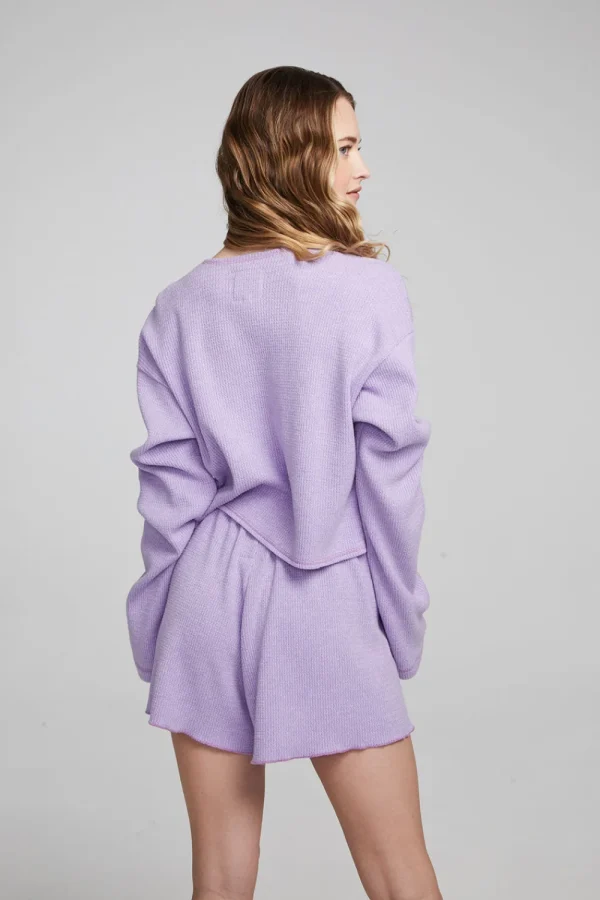 Outlet Briaa Digital Lavender Long Sleeve Tee Women Loungewear | Tops