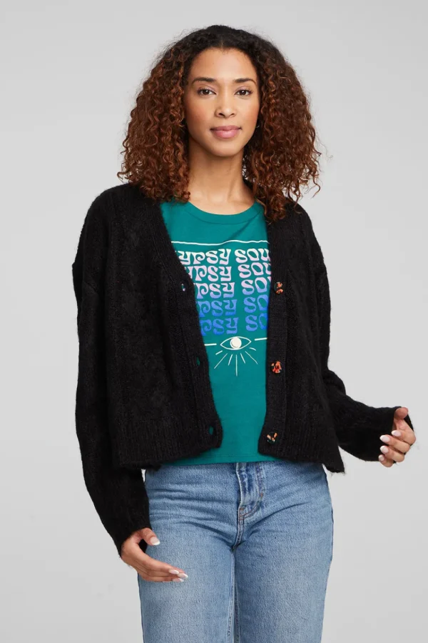 Online Bridge Black Onyx Cardigan Women Loungewear | Tops