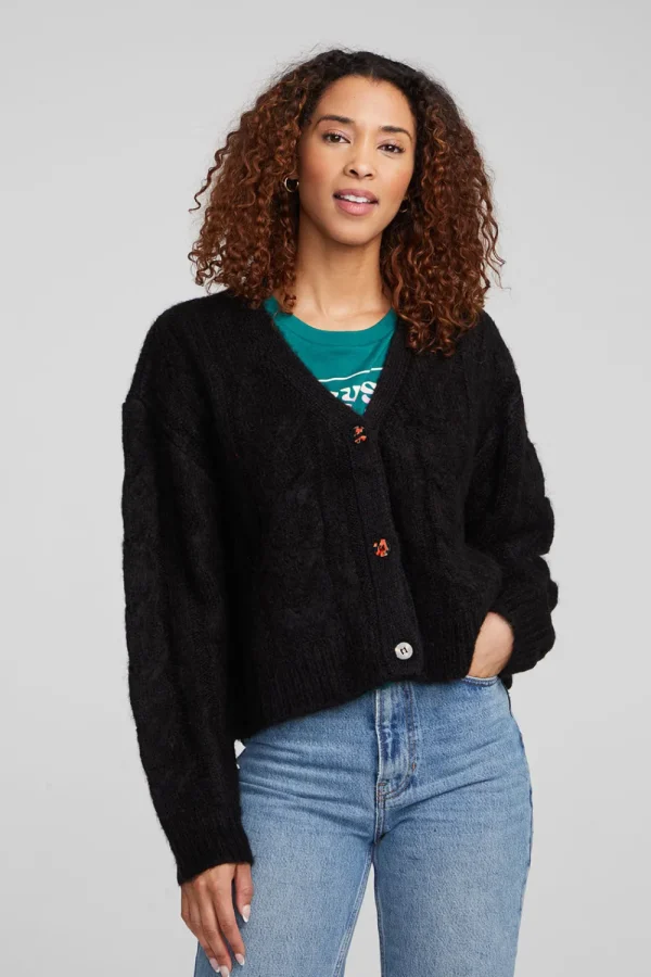 Online Bridge Black Onyx Cardigan Women Loungewear | Tops