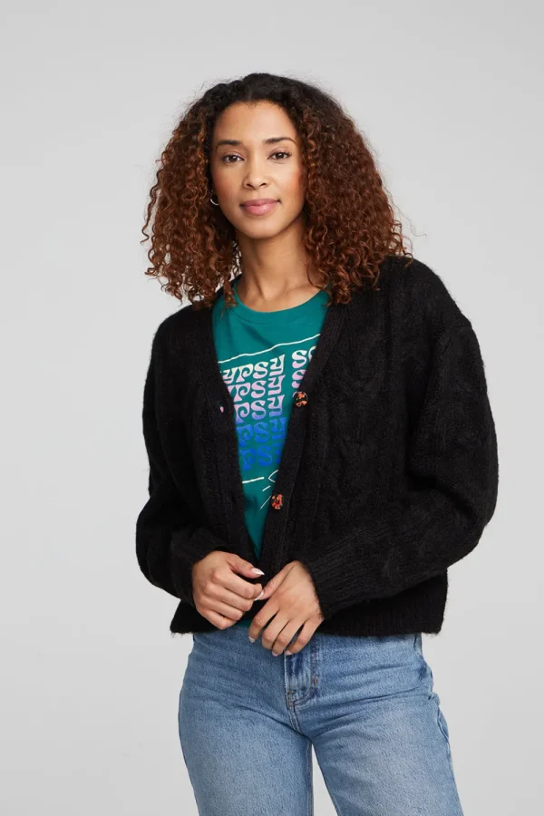 Online Bridge Black Onyx Cardigan Women Loungewear | Tops