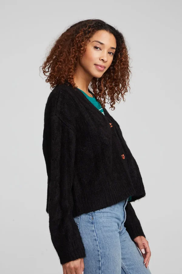 Online Bridge Black Onyx Cardigan Women Loungewear | Tops