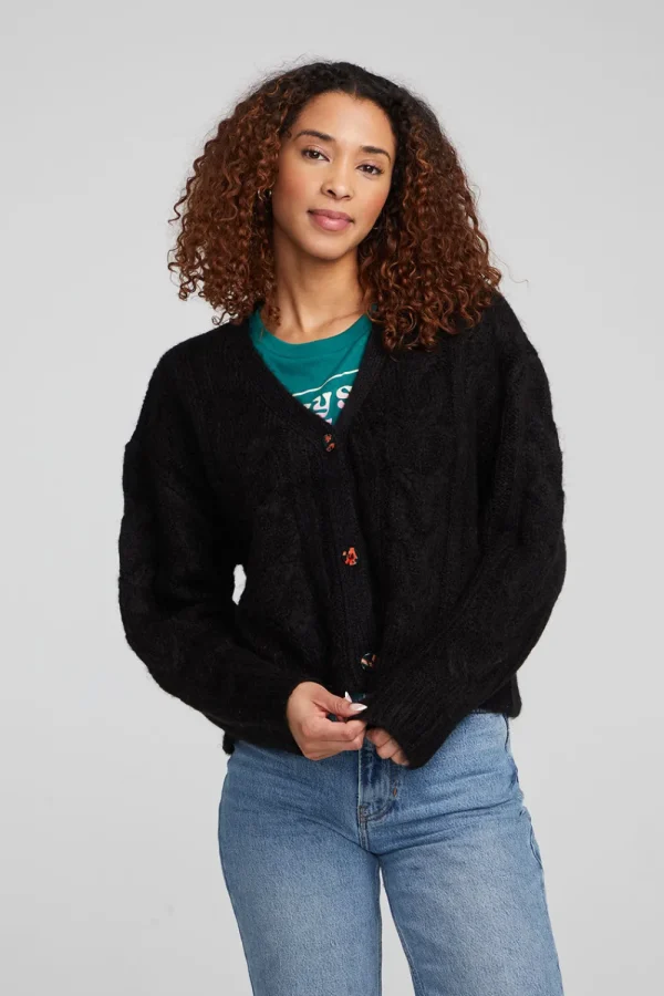 Online Bridge Black Onyx Cardigan Women Loungewear | Tops