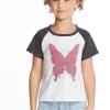 Online Butterfly Girls Tee Kids Girls