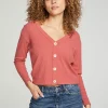 Clearance Button Down Cropped Long Sleeve Cardigan Women Outerwear | Tops
