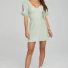 Store Calamigos Mini Dress - Sage Women Loungewear | Dresses