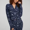 Best Cali All Over Icons Henley Top Women Loungewear | Graphics