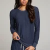 Cheap Canopy Long Sleeve Raglan Pullover Women Loungewear | Tops