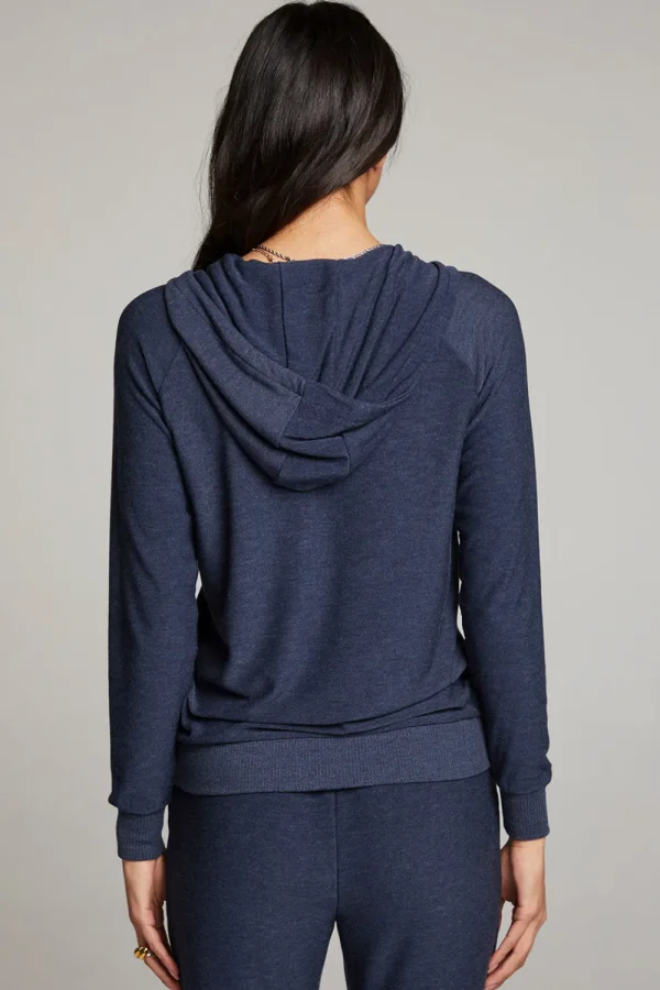 Discount Canopy Long Sleeve Raglan Zip Up Hoodie Women Outerwear | Loungewear