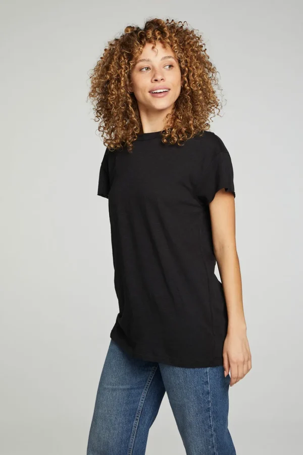Clearance Cap Sleeve Crew Neck Tee Women Tops