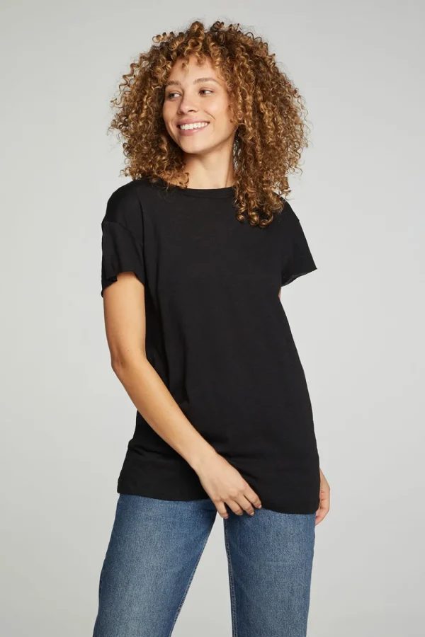 Clearance Cap Sleeve Crew Neck Tee Women Tops