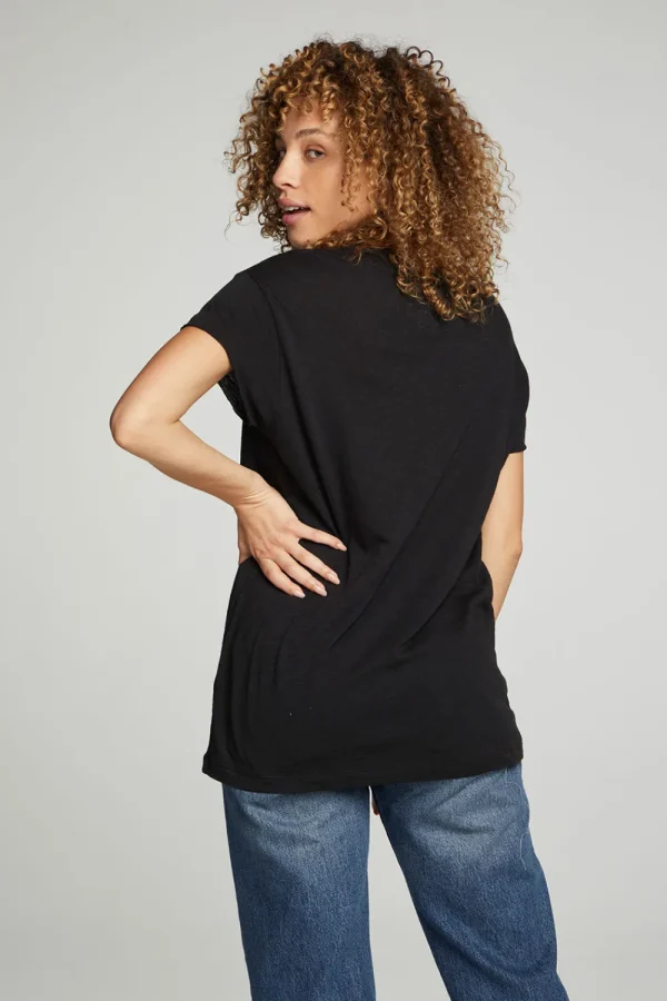 Clearance Cap Sleeve Crew Neck Tee Women Tops