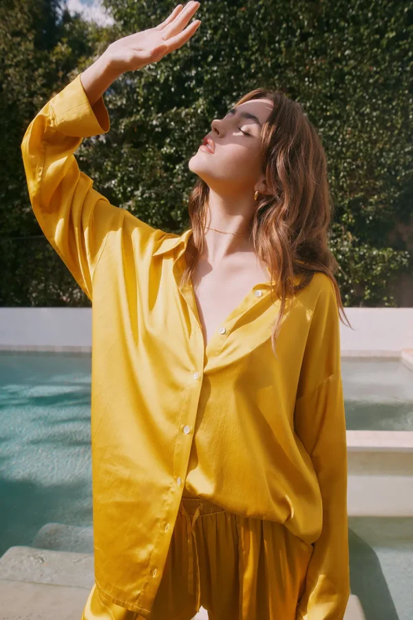 Discount Capri Mimosa Button Down Women Loungewear | Tops