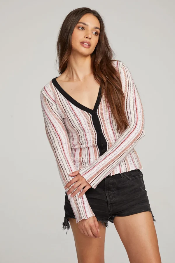 Outlet Carmela Canyon Stripe Cardigan Women Outerwear | Loungewear