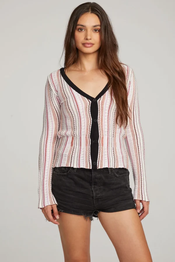 Outlet Carmela Canyon Stripe Cardigan Women Outerwear | Loungewear
