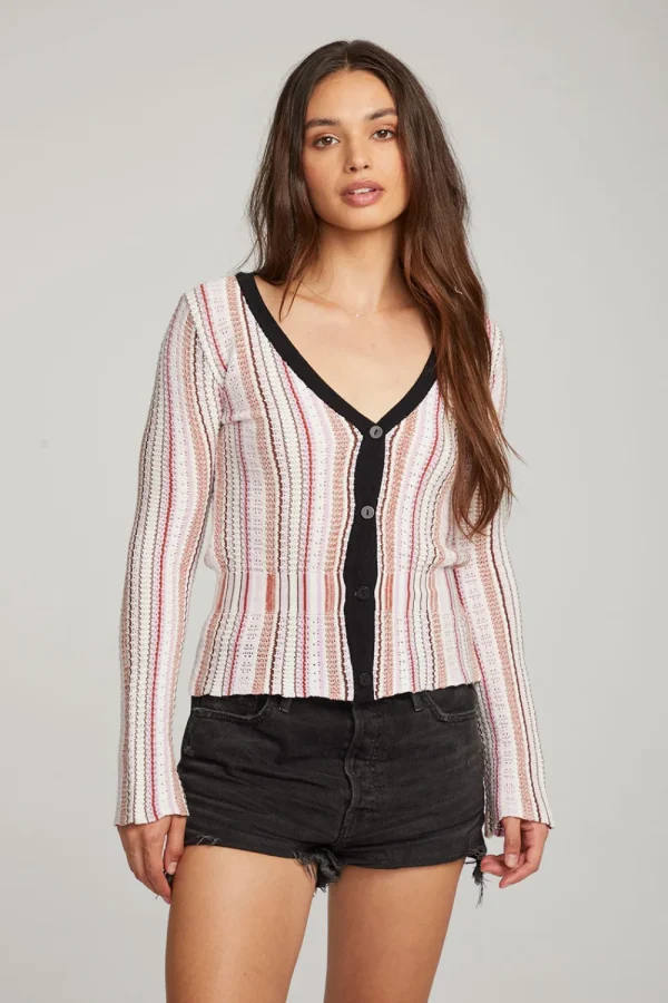 Outlet Carmela Canyon Stripe Cardigan Women Outerwear | Loungewear