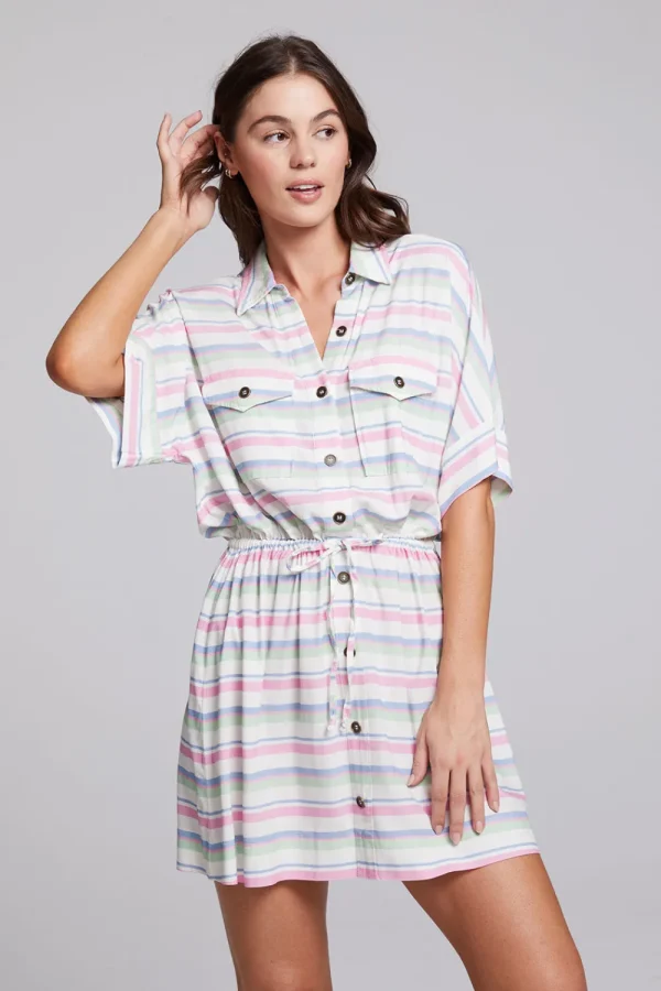 Cheap Carmela Positano Stripe Mini Dress Women Loungewear | Dresses