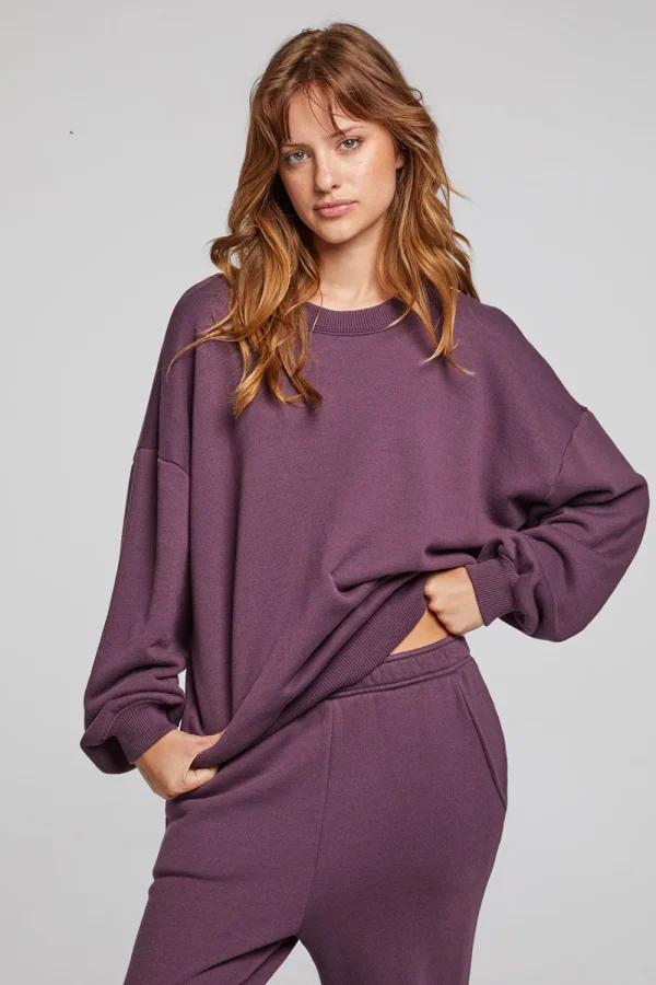 Discount Casbah Plum Perfect Pullover Women Loungewear | Tops