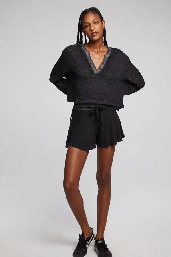 Cheap Casey Licorice Henley Women Loungewear | Tops