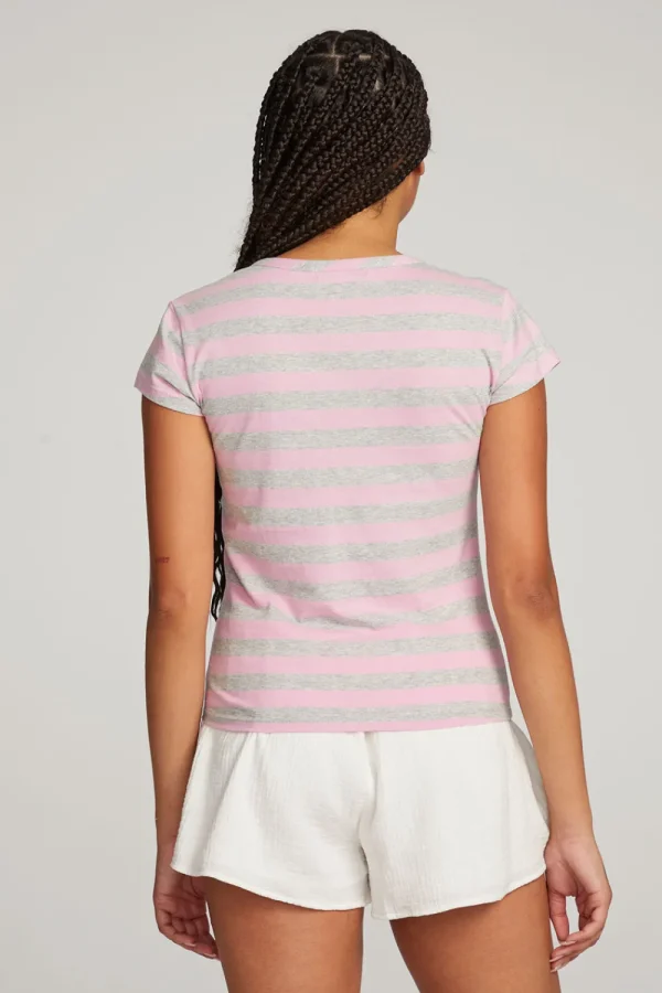 Cheap Chandler Pastel Lavender Stripe Tee Women Loungewear | Tops