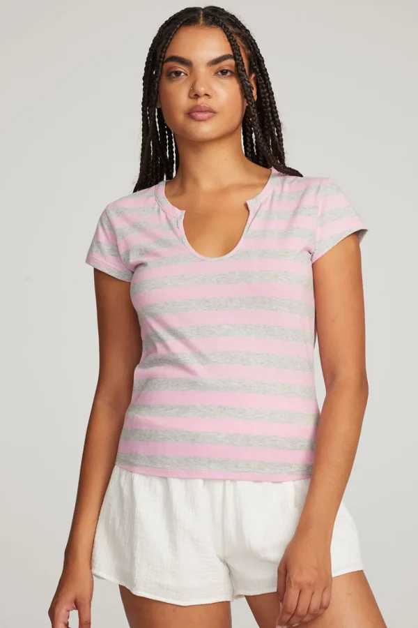 Cheap Chandler Pastel Lavender Stripe Tee Women Loungewear | Tops